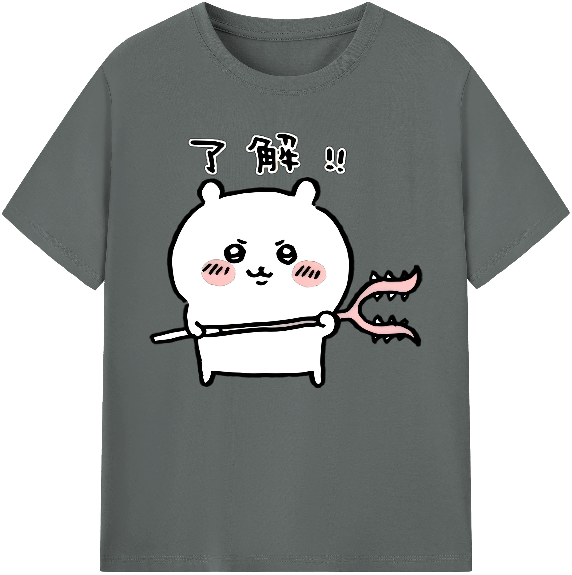 （画像用） ちいかわ ちいかわ Chii-kawa chiikawa 綿100％ メンズ半袖Tシャツ｜肌触りやわらか＆通気性
